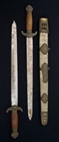 Lot 113 - 19th century Chinese Shuang Jian double sword...