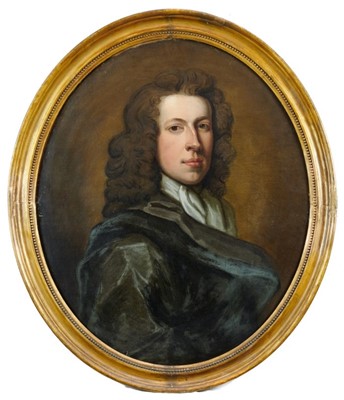 Lot 1139 - English School, 18th century, oval oil on canvas - portrait of a Gentleman