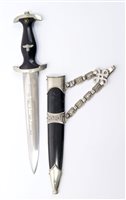 Lot 121 - Scarce Nazi SS Officers' model 1936 dagger...