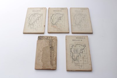 Lot 824 - Five First World War Canvas trench maps of Belgium including Brussels, Liege and Marche