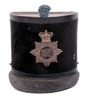 Lot 132 - Rare Victorian Officers' Albert pattern shako,...