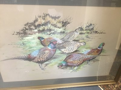 Lot 149 - Reg Snook (contemporary), two watercolours, bird subjects, together with two similar by Peter Holmes