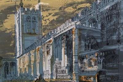 Lot 1204 - *John Piper (1903-1992) signed limited edition lithograph in colours - Long Melford Church, 237/275, in glazed frame, 55cm x 76cm Literature: Orde Levinson, The Prints of John Piper: Quality and Ex...