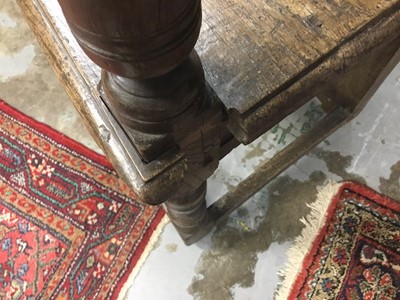 Lot 1519 - Pair of antique oak wainscot chairs, 17th century and later 
Provenance: removed from All Saints Church, Hitcham