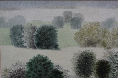 Lot 1278 - *Francis Plummer (1930-2019) watercolour - Trees, entitled 'Serried Ranks', initialled and dated '83, 28cm x 38cm, in glazed frame