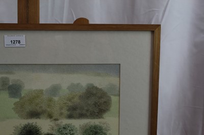 Lot 1278 - *Francis Plummer (1930-2019) watercolour - Trees, entitled 'Serried Ranks', initialled and dated '83, 28cm x 38cm, in glazed frame