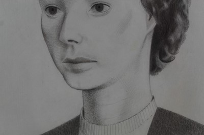 Lot 1276 - *Francis Plummer (1930-2019) pencil and wash drawings - portrait of a lady, signed and dated '67, 31cm x 24cm, in glazed gilt frame