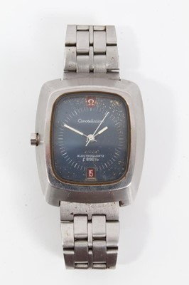 Lot 186 - Gentlemen's Omega Constellation Electroquatz stainless steel wristwatch