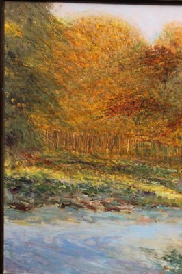 Lot 287 - Peter Jander (b.1954) oil on board - Extensive Landscape, signed, 74cm x 148cm, framed