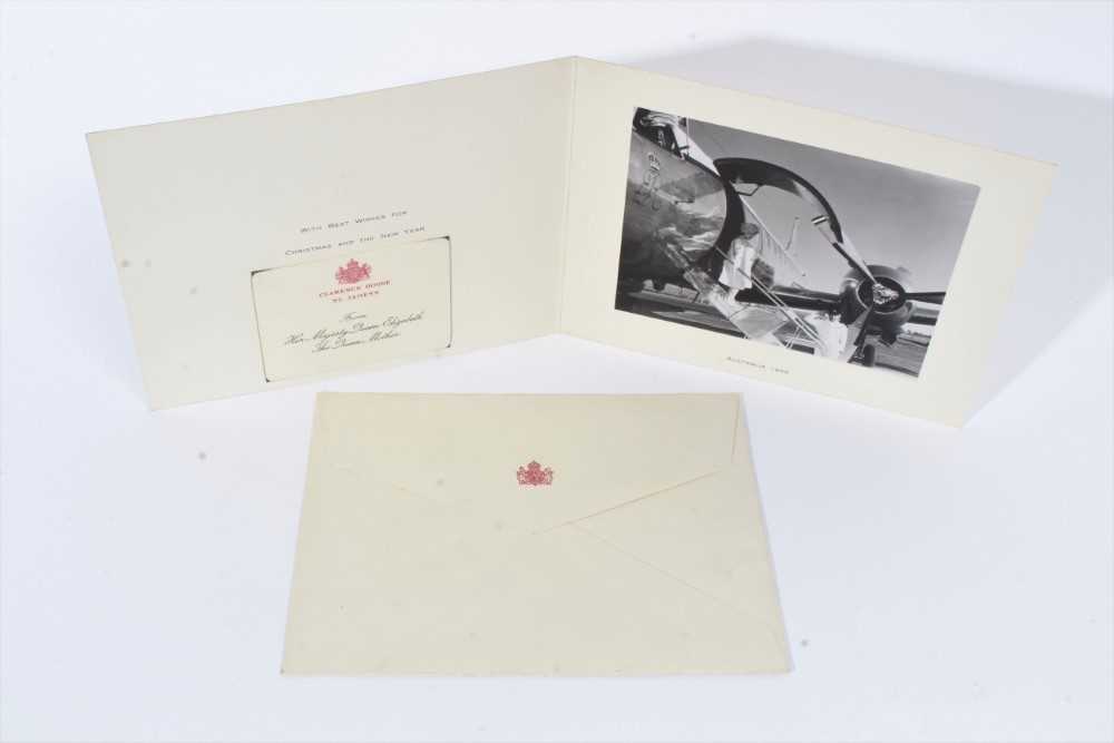 Lot 81 - Her Majesty Queen Elizabeth The Queen Mother 1966 Christmas card with photograph ofAustralia Visit 1966