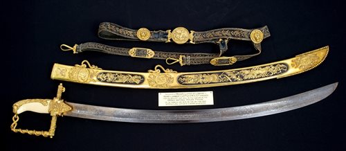 Lot 69 - Fine and rare Lloyd's Patriotic Fund sword and...