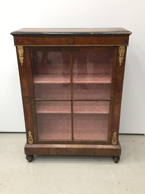 Lot 183 - Victorian inlaid walnut pier cabinet with gilt metal mounts, 79cm wide x 28cm deep x 106cm high