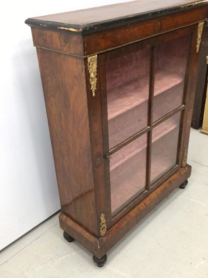Lot 183 - Victorian inlaid walnut pier cabinet with gilt metal mounts, 79cm wide x 28cm deep x 106cm high