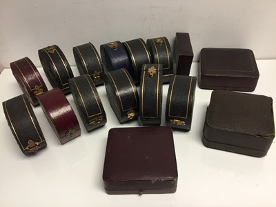 Lot 690 - Collection of sixteen antique jewellery boxes for bangles