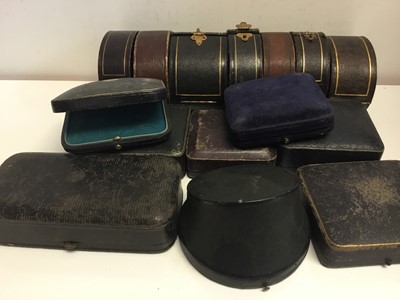 Lot 694 - Collection of fifteen Victorian and Edwardian jewellery boxes for bangles.