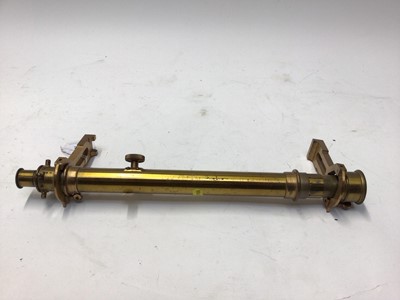 Lot 2290 - Brass theodolite sighting scope by J Casartelli & Son