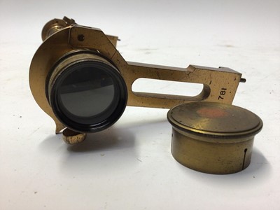 Lot 2290 - Brass theodolite sighting scope by J Casartelli & Son