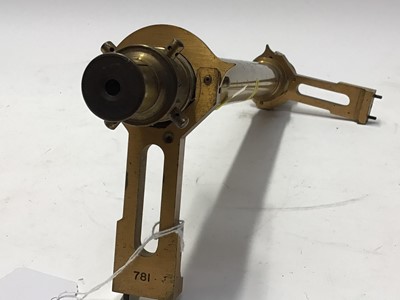 Lot 2290 - Brass theodolite sighting scope by J Casartelli & Son