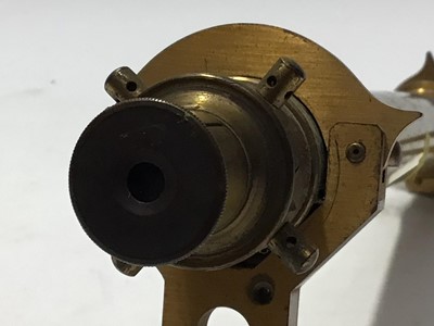 Lot 2290 - Brass theodolite sighting scope by J Casartelli & Son