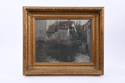 Lot 1295 - *Thomas Cantrell Dugdale (1880-1952) pair of oils on canvas board and panel, French River views