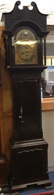 Lot 779 - Large 19th century longcase clock, with 8 day quarter striking movement