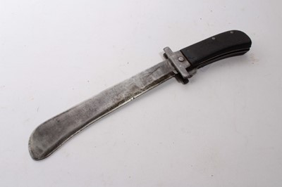 Lot 894 - Second World War British Military folding machete, steel blade by Joseph Westby, Sheffield, dated 1945, 39cm total length.