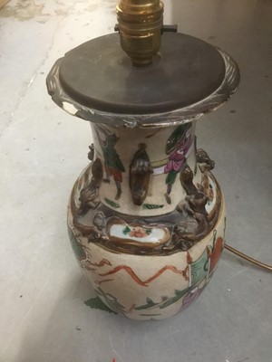 Lot 260 - Early 20th century Chinese Canton vase converted to a lamp