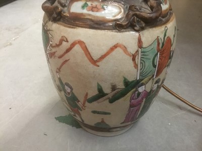 Lot 260 - Early 20th century Chinese Canton vase converted to a lamp