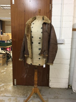 Lot 828 - Good Quality leather and sheepskin flying jacket, believed to be WWII