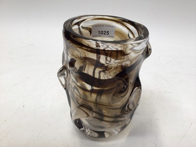 Lot 1025 - Whitefriars streaky knobbly vase