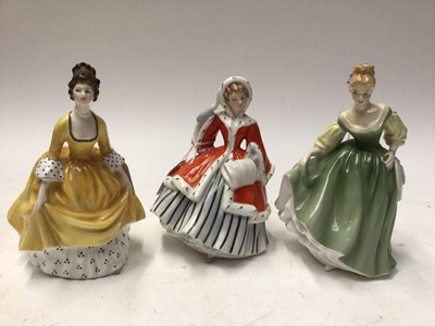 Lot 1027 - Three Royal Doulton figures - Noelle HN2179, Coralie HN2307 and Fair Lady HN2193