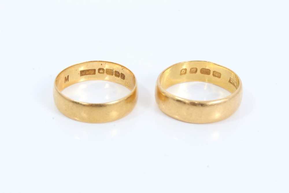 Lot 219 - Two 22ct gold wedding rings