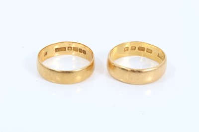 Lot 219 - Two 22ct gold wedding rings