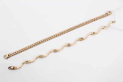 Lot 224 - Two 9ct gold bracelets