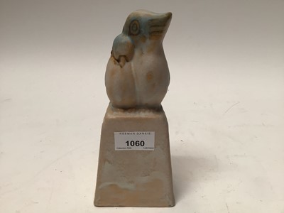 Lot 1060 - 1930s Denby Danesby Ware lovebirds bookend, by Donald Gilbert, 20cm high