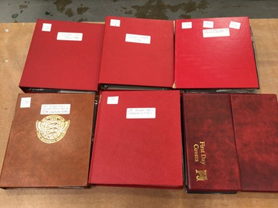 Lot 1366 - Box of seven albums of GB first day covers 1960s -1980s