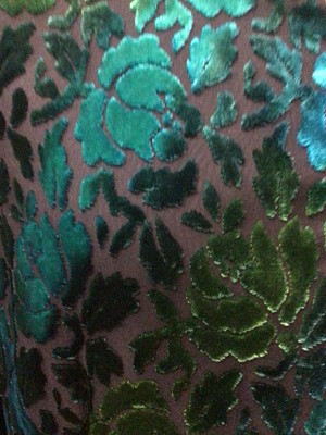 Lot 1980 - Beatrice von Tresckow velvet devore jacket with ruffles, devore velvet skirt suit by Donald Campbell, plus three more jackets by Donal Campbell.