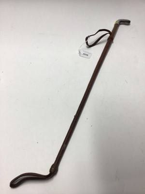 Lot 2228 - Leather riding crop with silver golf club head