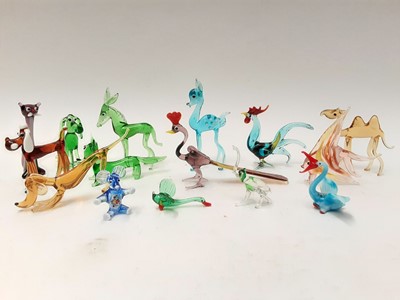 Lot 1111 - One box of Murano glass vases and animals