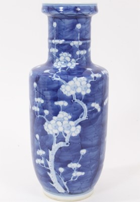 Lot 5 - 19th/20th century Chinese prunus blossom rouleau vase