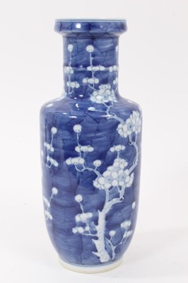 Lot 5 - 19th/20th century Chinese prunus blossom rouleau vase