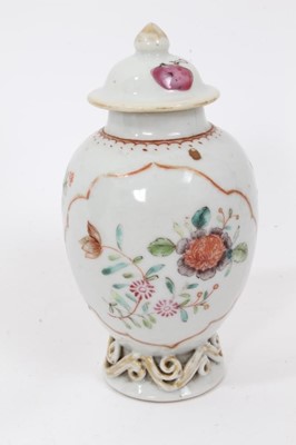Lot 10 - 18th century Chinese caddy and cover two 19th century vases