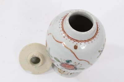 Lot 10 - 18th century Chinese caddy and cover two 19th century vases