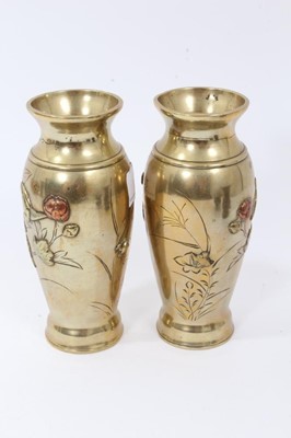 Lot 733 - Four various Japanese bronze vases