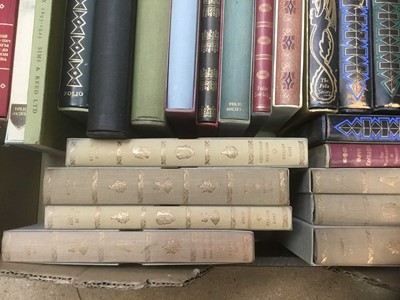 Lot 1515 - Folio society, new box of books, approximately 31 books including Works of Jane Austin and others