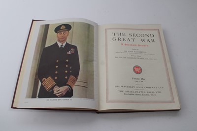 Lot 841 - Books- The Second Great War, nine volume set, edited by Sir John Hammerton together with The Lord Kitchener Memorial Book (10 books)