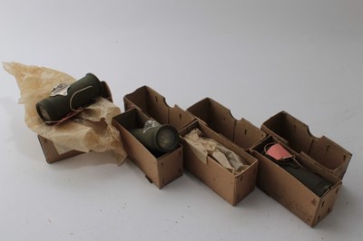 Lot 797 - Four Second World War New old stock W2 / WB 3841 hand torch, in camoflague painted finish, in original boxes (some boxes still sealed)