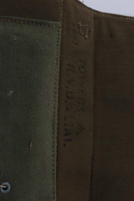 Lot 122 - British military vapour detector kit in canvas webbing bag with strap, the interior marked with broad arrow mark and K.V. D.