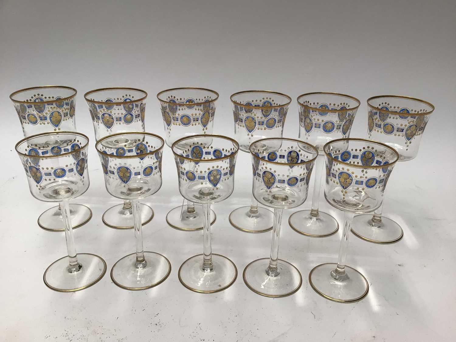 Lot 1089 Set of six good quality wine glasses