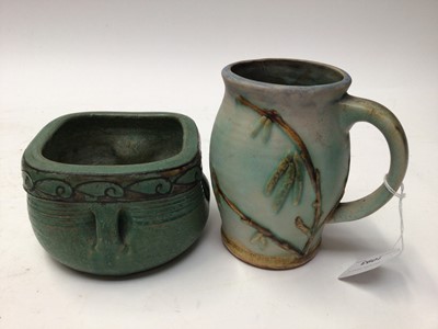 Lot 1093 - Two 1930s Denby Danesby Ware jugs, and two vases (4)